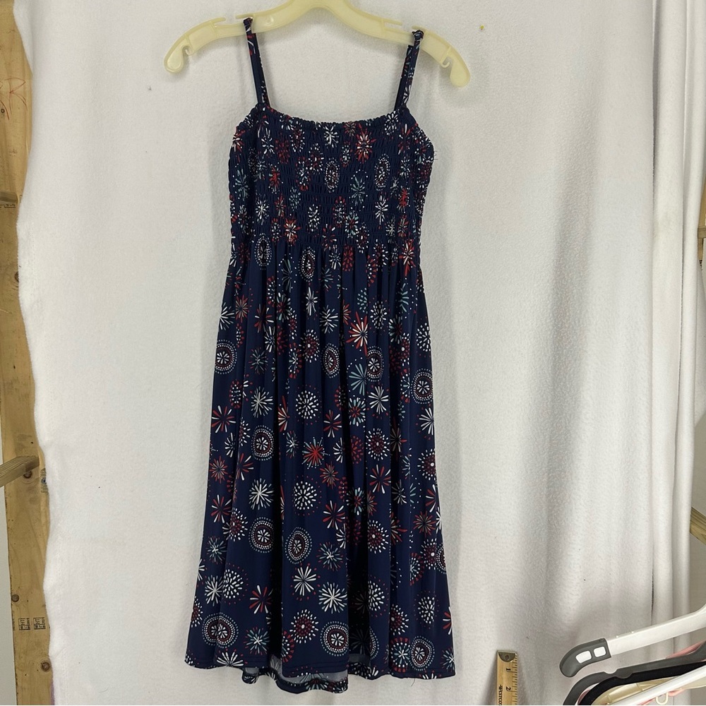 Isla Boneta Firework 4th of July Mini Dress Womens OS Blue‎
